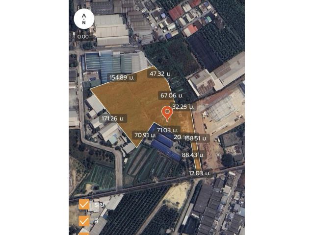 โซน: ท่าไม้ กระทุ่มแบน สมุทรสาคร ผังสีม่วง  ด่วน ขายที่ดิน 14-3-76 ไร่