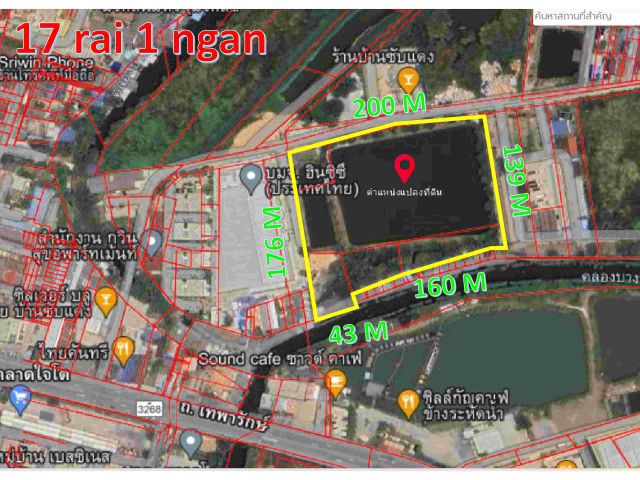 Land for sale, purple plan, build a factory, warehouse near Bang Phli Industrial Estate.
