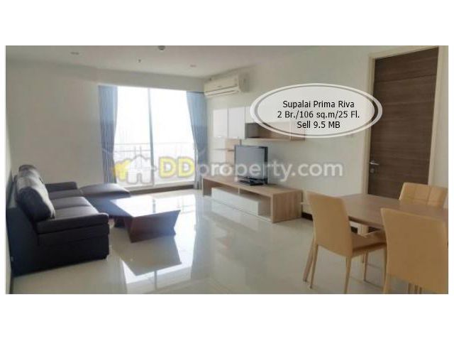ขาย-Supalai Prima Riva/2 ห้องนอน/106 ตรม./ ชั้น 25 วิวแม่น้ำ ขาย 9.5 ล้าน