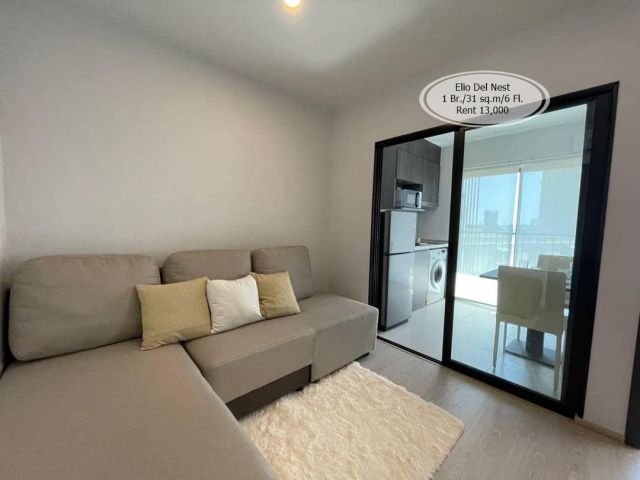 เช่า- Elio Del Nest /1 ห้องนอน /31 ตร.ม. /ชั้น 6 ใกล้ BTS อุดมสุข เช่า 13,000