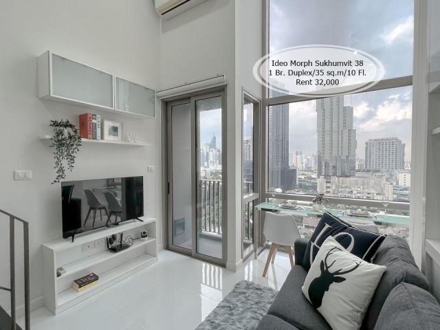เช่า- Ideo Morph Sukhumvit 38/ 1 ห้องนอน Duplex /35 ตรม./ชั้น 10 /ใกล้ BTS ทองหล่อ เช่า 32,000