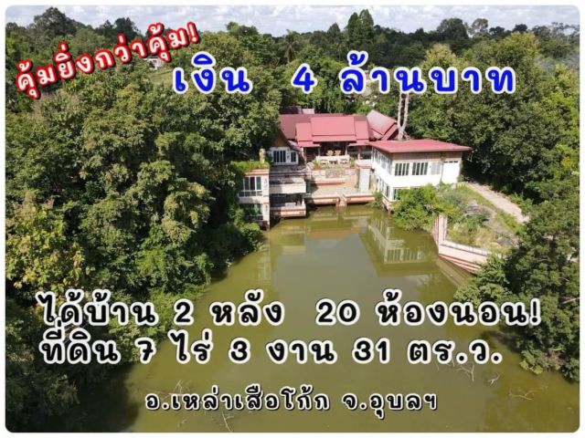 ขายด่วนบ้านพร้อมที่ดิน2 หลัง 20 ห้องนอน เนื้อที่ 7-3-31 ไร่