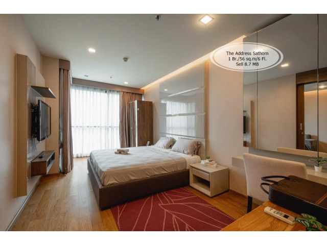 ขาย-The Address Sathorn /56 ตรม./ชั้น 6/ 1 ห้องนอน/ ใกล้ BTS เซ็นหลุยส์ ขาย 8.7 ล้าน