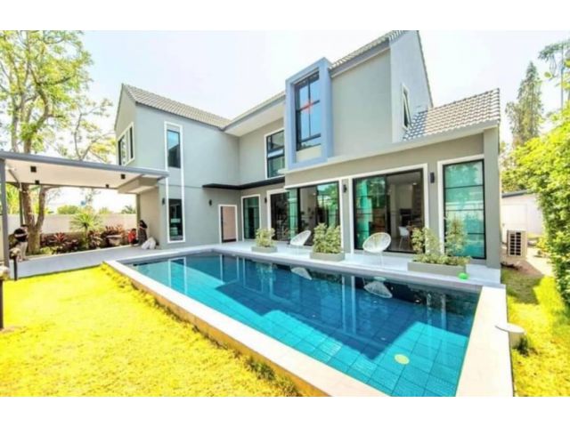 For  Rent/ Sale Modern style house with private swimming pool.