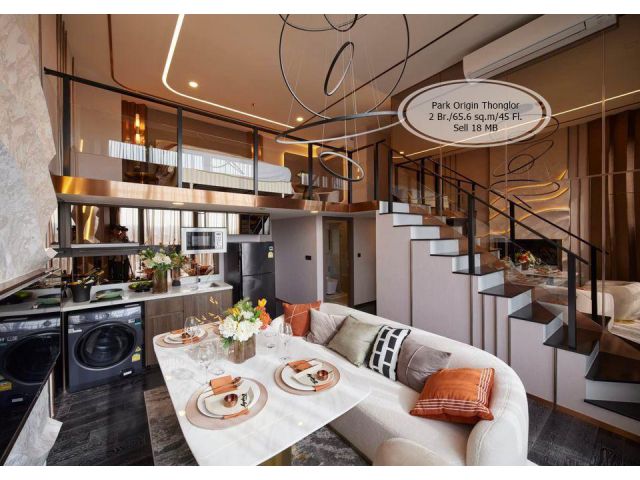 ขาย- Park Origin Thonglor / 2 ห้องนอน/65.6ตรม./ชั้น 45 /ใกล้ BTS ทองหล่อ ขาย 18 ล้าน