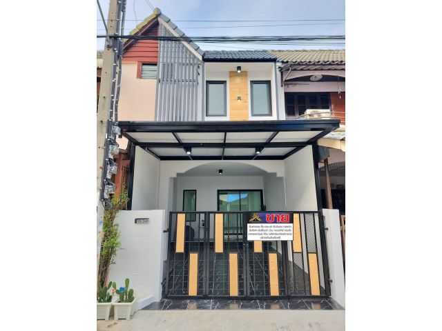 ทาวน์เฮาส์ 2 ชั้น บ้านสวยสไตร์โมเดิร์นนอร์ดิก มีพื้นที่ด้านหลังบ้าน #หมู่บ้านมรดา1 หมู่บ้านติดถนนบางกรวย-ไทรน้อย เข้าออก