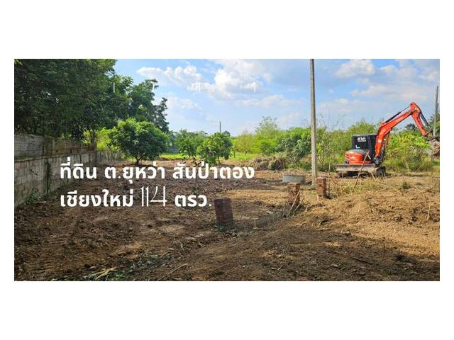 ขายที่ดิน 114 ตรว. ห่างจากโรงเรียนสันป่าตองวิทยาคม 850 เมตร