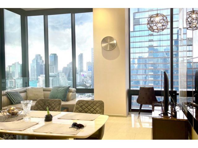 Code C20231100701.........Ashton Silom สำหรับเช่า, 2 ห้องนอน, 2 ห้องน้ำ, ชั้นสูง, แต่งครบ, พร้อมเข้าอยู่