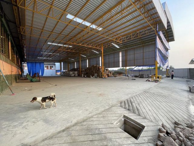 LL54 ให้เช่าโรงงาน 3 ไร่ 4000 ตรม ต.บ้านเกาะ สมุทรสาคร ใกล้ถนนพระราม 2 พร้อม รง.4 ไฟฟ้า 500 KVA ห้องพักคนงานพร้อมอยู่ ค่