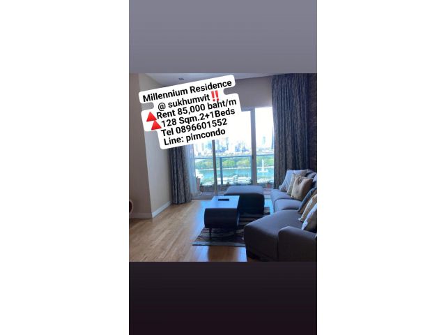 For Rent เช่า Millennium Residence Sukhumvit 128sqm 85K 2beds and 1bed -UA42368BKK Realtor