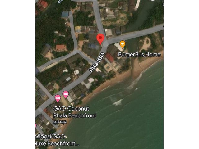 ขายที่ 110 ตรว ที่สวย ทำเลดี ใกล้ทะเล ติดถนนลาดยาง