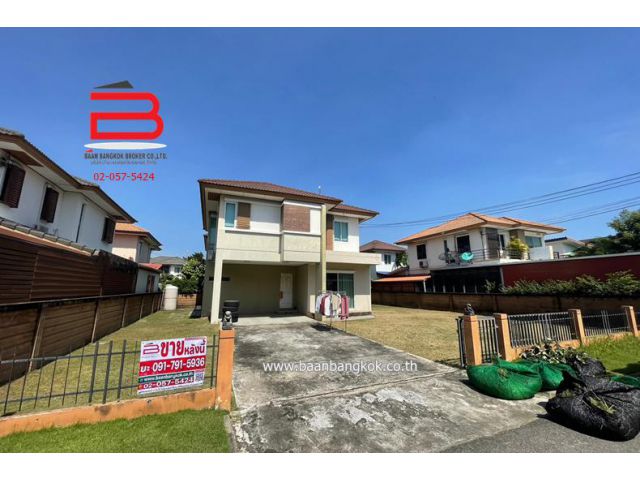 บ้านเดี่ยว ฮาบิเทีย ปัญญาอินทรา 1 เนื้อที่ 100.4 ตรว. ถนนเลียบคลองสอง เขตคลองสามวา