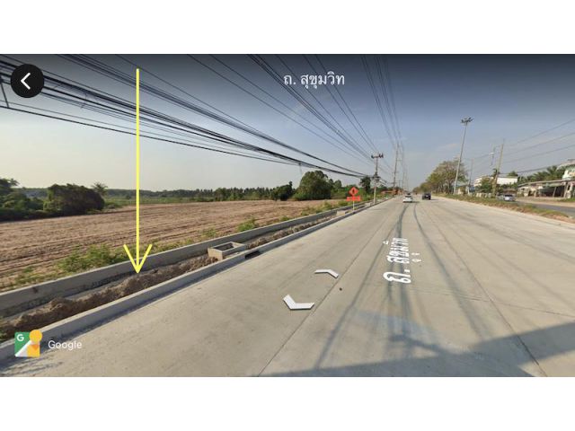 ###ให้เช่าระยะยาวที่ดินติดถนนสุขุมวิท ตำบลบ้านฉาง อำเภอบ้านฉาง ระยอง เนื้อที่ 17-2-23 ไร่ หน้ากว้าง 120 เมตร ลึก 240เมตร ทำเลดี ####