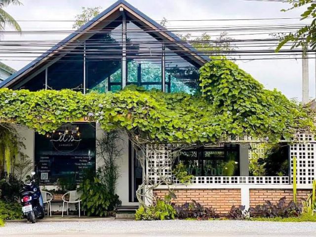 ขายบ้านพร้อมที่ดินกิจการร้านกาแฟติดถนนสายต้นยางสารภีพร้อมโอน