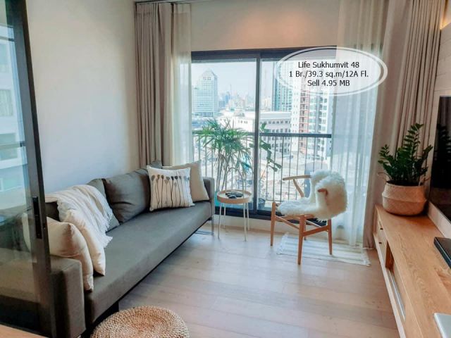 ขาย- Life Sukhumvit 48/1 ห้องนอน/ 39.3 ตร.ม. /ชั้น 12A ใกล้ BTS พระโขนง ขาย 4.95 ล้าน