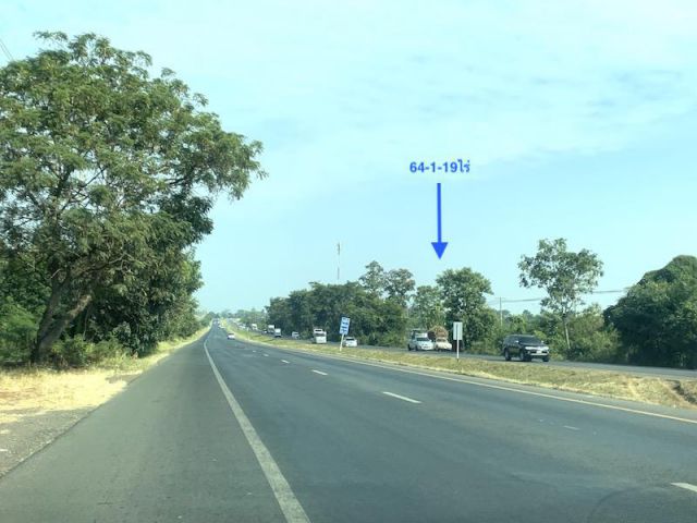 ###ขายที่ดินติดถนนโชคชัย-เดชอุดม (24)กม.67 เนื้อที่ 64-1-19ไร่ ตำบลหนองหัวแรต อำเภอหนองบุญมาก จังหวัดนครราชสีมา ที่ดินหน้ากว้าง 470เมตร ##