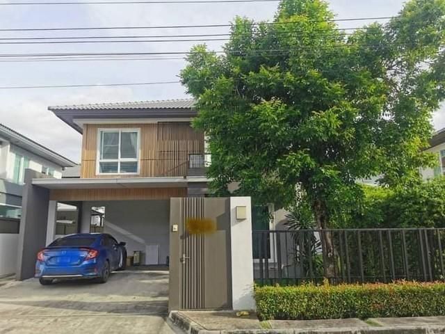 PT12 ขายบ้านเดี่ยว 2 ชั้น 60 ตรว. หมู่บ้าน มัณฑนา ศรีนครินทร์-ร่มเกล้า ถ.เคหะร่มเกล้า แขวงมีนบุรี เขตมีนบุรี ต่อเติมครัว