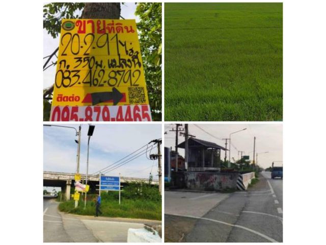 ลดราคาพิเศษที่ดิน 20-2-91 ไร่ (แบ่งขาย 2 ไร่ ได้) ที่ดินสวย ราคาถูก ทำเลดี ใกล้ทางด่วนพิเศษหมายเลข 9 ต.คลองสาม