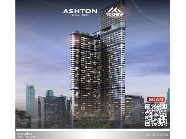 ว่างเช่า Ashton Chula 2 BED ห้องพร้อมอยู่มีให้ครบครัน ฝ้าเพดานสูง
