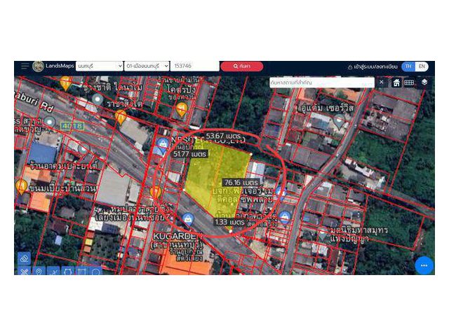 83391-1 - ขายที่ดินทำเลทองฝั่งติดถนนเรวดี 806.8 ตร.วา