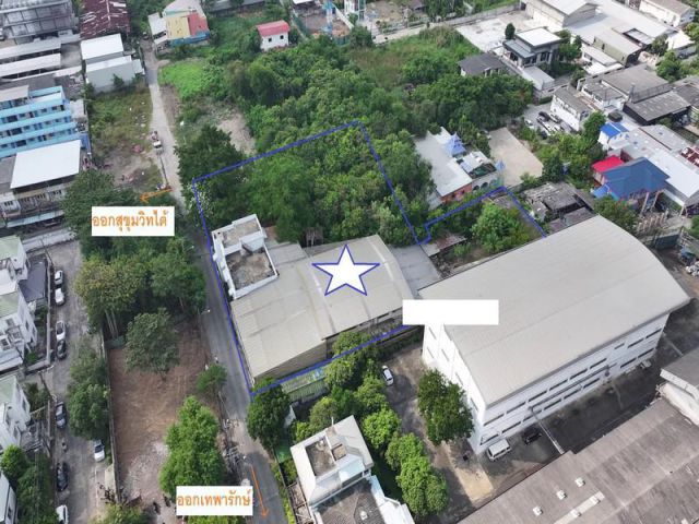 ขายที่ดินพร้อมโรงงาน พร้อมใบ รง4 ขนาด 2-1-94 ไร่ ซอย เทพารักษ์ 14