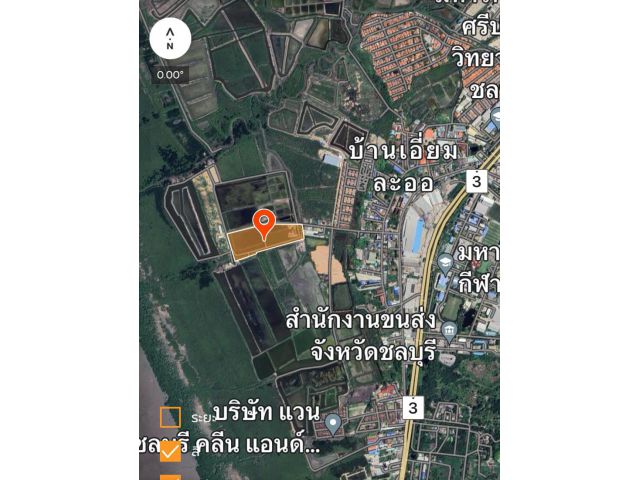 โซน: อ.เมือง ชลบุรี ด่วนขายที่ดิน 26-1-68ไร่ ผังสีเหลือง-เขียวลาย หน้ากว้างติดถนนสาธารณะกว้าง 370 ม.