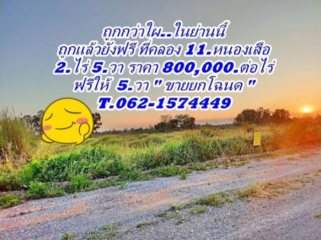 **ถูกกว่าใครในย่านนี้ทั้งถูกทั้งฟรีที่คลอง 11.T.062-1574449