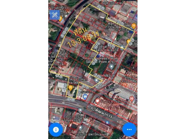 R624-038 ขายที่ดิน 13-3-08 ไร่ ติด ถ.พัฒนาการ ห่างรถไฟฟ้าMRT สายสีเหลือง สถานีหัวหมาก 300ม. เขตสวนหลวง กรุงเทพๆ