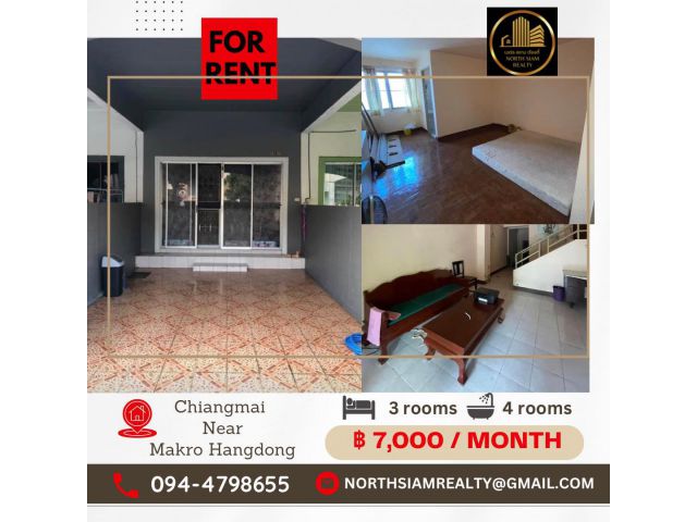 Town house for rent & sales in Maehia, Chiangmai.