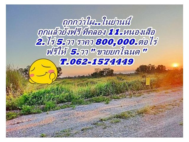 *ถูกกว่าใครในย่านนี้ทั้งถูกทั้งฟรี*ที่คลอง 11.ลดราคาเป็นอั่งเปาต้อนรับตรุษจีน T.062-1574449