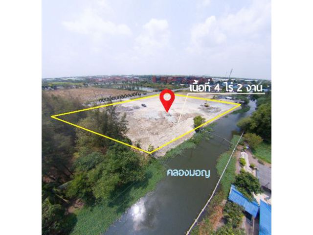 NT269 ขายที่ดิน 4 ไร่ ถมแล้ว ถนนเลียบคลองมอญ ทับยาว ลาดกระบัง ใกล้สนามบินสุวรรณภูมิ