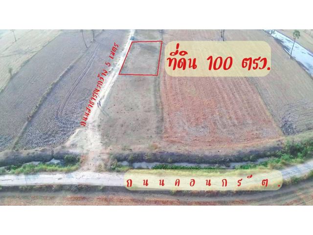 ขายที่ดิน 100 ตรว. ต.หัวสะพาน อ.เมือง จ.เพชรบุรี 290,000 บาท