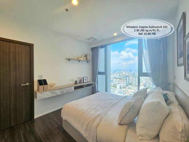 ขาย- Whizdom Inspire Sukhumvit 101/ 2 ห้องนอน/60 ตรม./ชั้น 41 /ใกล้ BTS ปุณณวิถี ขาย 10.88 ล้าน