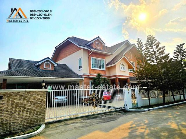 บริติช พาร์ค ทวีวัฒนา บ้านเดี่ยวหรูสไตล์อังกฤษ หลังใหญ่ 124 ตร.ว. หน้าบ้านไม่ชนกับใคร ทำเลดี ภายในกว้าง พท.ใช้สอย 310ตรม.