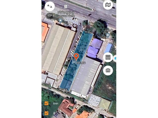 ที่ดินติดถนนสุขุมวิทใกล้ศูนย์โตโยต้าหนองมน 1ไร่ 46ตรว. ขายไร่ละ 32ล้าน ต. เหมือง อ.เมือง จ.ชลบุรี - ที่ดินติดถนนสุขุมวิทหน้ากว้างติดถนนประมาณ 17เมตร
