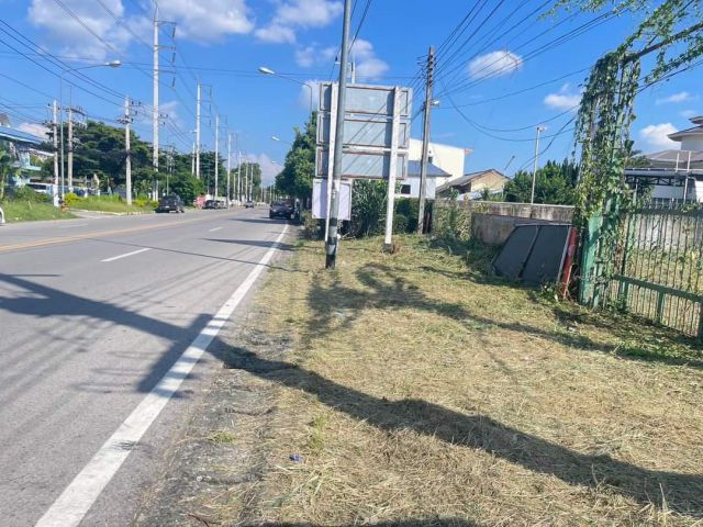 ขายที่ดินติดถนนค้าขายได้ตรงข้ามสภอ ช้างเผือกพร้อมโอน