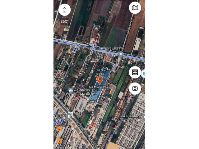 ที่ดินติดถนนซอยขันติธรรมนนท์บุรี 14ไร่43ตรว. ไร่ละ 5.5ล้าน ต.ละหาร อ.บางบัวทอง จ.นนท์บุรี - ที่ดินติดถนนคอนกรีตหน้ากว้างประมาณ 300เมตร