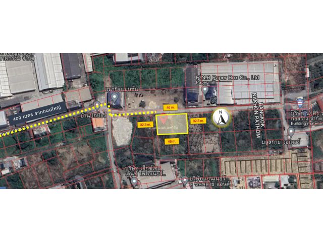 ขายที่ดิน 370 ตร.วา พุทธมณฑลสาย 4 ซอยกระทุ่มล้ม 28 หน้าที่ดินหันหน้าทิศเหนือ เจ้าของขายเอง