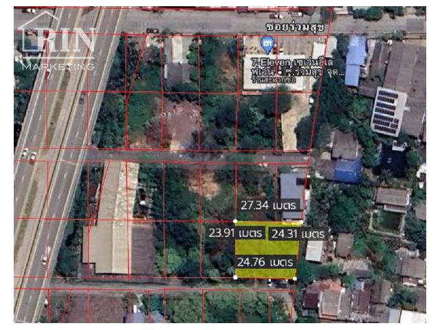 ขายที่ดิน ถมแล้ว!!! ราคาถูก!!! ซอยร่วมสุข 8/3 #บ้านใหม่ #เมืองปทุมธานี #ปทุมธานี ขนาด 151 ตรว. หน้าแปลง #ทิศใต้