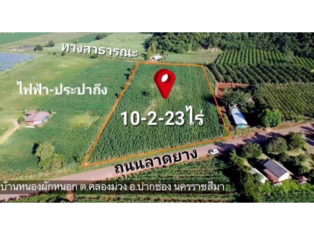 ขายที่ดิน10ไร่2งาน1.7ล้านต่อไร่ ติดถนนลาดยาง