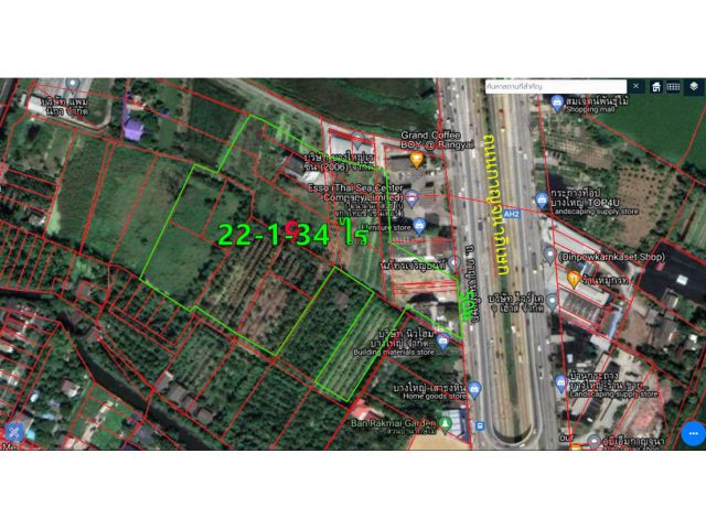 ที่ดินติดถนนกาญจนาภิเษกบางใหญ่22ไร่ เยื้องเซ็นทัลเวสต์เกต