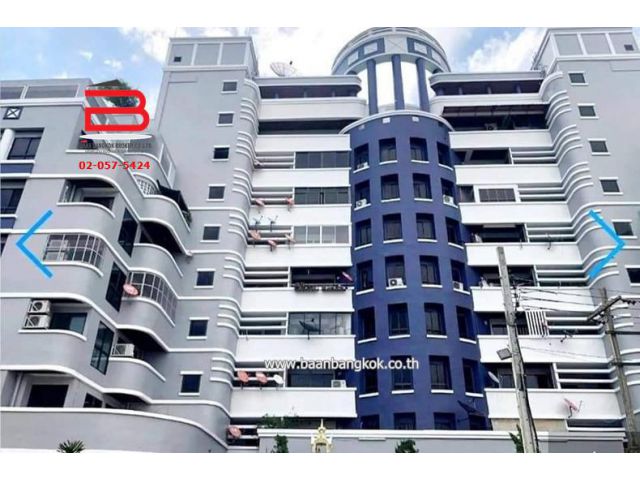 ห้องชุด ซันพาเลซ คอนโดมิเนียม ห้องมุม เนื้อที่ 65.75 ตรม. ถนนเพชรบุรี เขตบางกะปิ กรุงเทพฯ