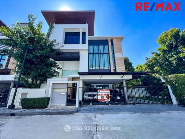 ขายบ้านเดี่ยว 3 ชั้น แบบบ้านใหญ่สุดในโครงการ บรรยากาศ รีสอร์ทส่วนตัว โครงการ Nirvana Beyond เกษตรนวมินทร์