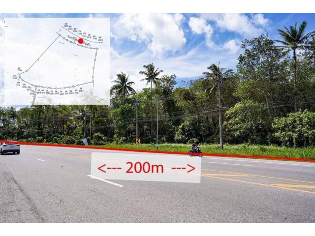 R624-046ขายที่ดิน 47ไร่ โฉนด ติดถนนสายหลัก4เลน ถนนศรีสุนทร หน้ากว้าง 205 เมตร ทำเลทองโอกาสดีของนักลงทุน  โรงแรม คลังสินค้า ห้างสรรพสินค้า โค