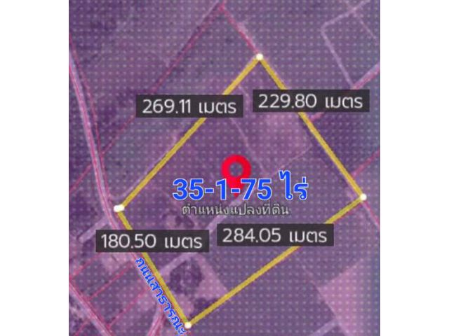 ขายที่ดินผังม่วงลาย 35ไร่ 175ตรว. สนใจ 0985974656