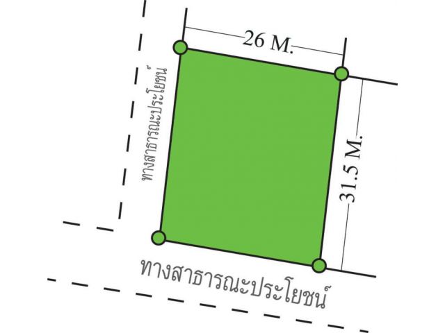 ที่ดินเปล่า ติดถนนหลัก บ้านร้องเรือคำ ย่านธุรกิจซอยโรงบาลผู้สูงอายุ  เนื้อที่ 204 ตารางวา