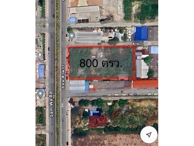 R624-044ขายที่ดินสวย ติดถนนสามวา 2ไร่ ติดถนน2ด้าน ด้านหน้า 40 เมตรติดถนนใหญ่ด้านข้างติดถนนซอย 80 เมตร สามวา หน้าที่ดินถนน 4 เลนสวยๆ ตรงนี้สะ