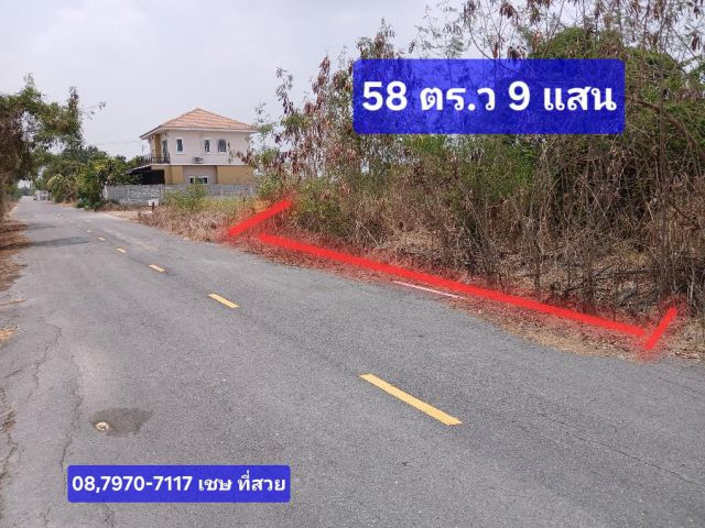 ●○●○●ที่สวย ราคาถูก ใกล้ถนนเส้นไทรน้อย 58 ตร.ว ถมเสร็จ ขายเพียง 900,000.-พร้อมโอนครับ●○●○●