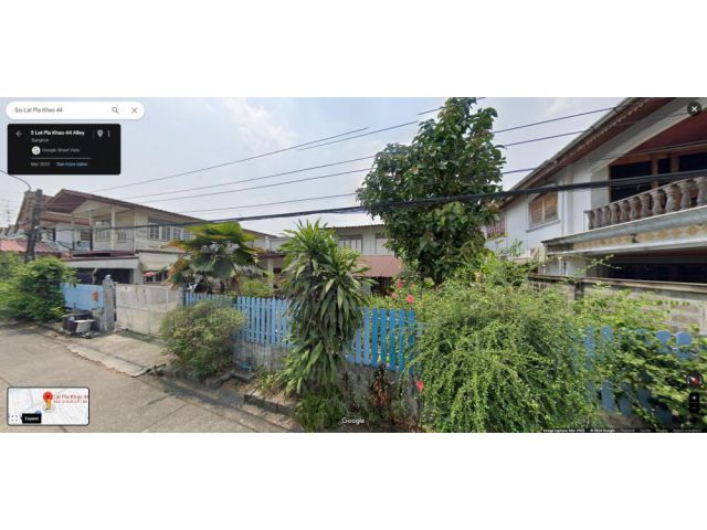 ขายที่ดินพร้อมบ้าน 124 ตารางวา ซอยลาดปลาเค้า44 ทำเลดี ราคา 15 ล้านบาท