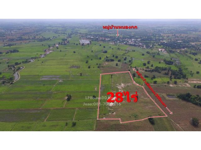 ขาย ที่ดิน 28 ไร่ 3 งาน บ้านหนองกก ห่างจากตัวอำเภอสีคิ้ว 14 กม. ถูกกว่าราคาประเมิน